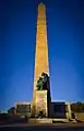 Sculpture and obelisk