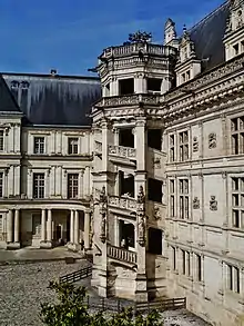 The Château's most renowned feature, the spiral staircase in the Francis I wing