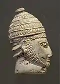 Head of a warrior; 1300-1200 BC; ivory; height: 8 cm; National Archaeological Museum (Athens)