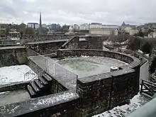 The Bock fortifications in the winter