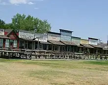 Reconstructed shops on Front Street at the Boot Hill Museum (2010)