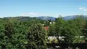 View towards the Baiu Mountains (Lazu Hill, Mount Gurguiatu, and Mount Gârbova)