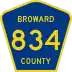 State Road 834 and County Road 834 marker