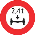 2.17 Axle weight (upper limit, axles closer than 1 meter apart count as one axle)