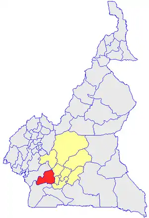 Department location in Cameroon