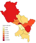 Confirmed deaths by province of Cuzco