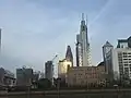 After top-off and prior to opening, as viewed from a kayak on the Schuylkill River, April 2018