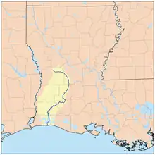 Calcasieu River, eastern Neutral Strip boundary