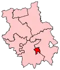 A small constituency, located in the centre of the county.