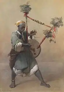 Tanbūra In Cairo, played by a Nubian, 1858.