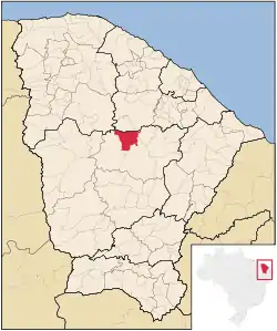 Location in Ceará  state