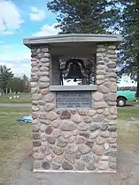 A belltower at Forest Home Cemetery, in Fifield, Wisconsin. Tolling bells during funerals has been customary in some places around the world.