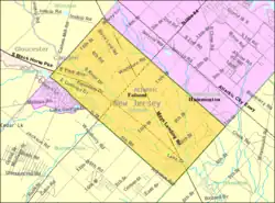 Census Bureau map of Folsom, New Jersey