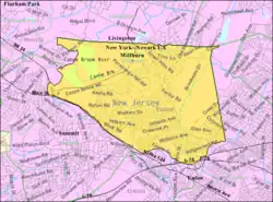 Census Bureau map of Millburn, New Jersey