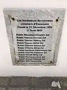 Tribute to the founders of the new cemetery