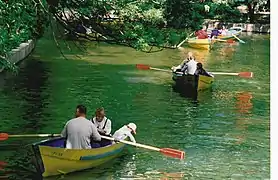 Rowboats on the lake