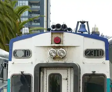 Nathan K5LA mounted atop a San Diego Coaster Cab Car