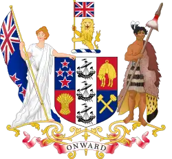 Coat of arms of New Zealand (1911–1956)