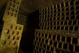 Etruscan columbarium at Cava Buia, Blera, Italy