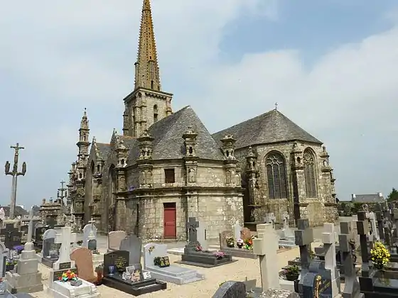 The church seen from the cemetery