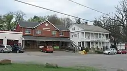 Buildings on the village green at Mesopotamia Center