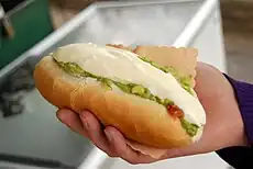 Completo italiano (Chilean hotdog)