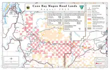 BLM map of Coos Bay Wagon Road Lands, August 2019