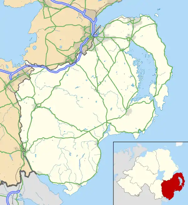 Crossgar is located in County Down