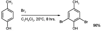 Bromination of p-cresol