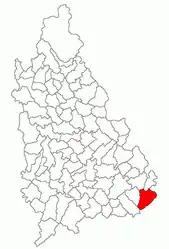 Location in Dâmbovița County