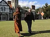 President José Mujica with Argentine President Cristina Fernández de Kircher in the gardens of the residence, June 2010.