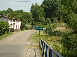 Road sign in Czacz