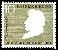 1956 German stamp commemorating the 100th anniversary of Heine's death