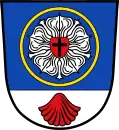 Luther rose on the civic arms of Neuendettelsau, Germany