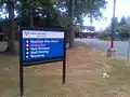 Direction signage outside of Delta Hospital in Ladner, British Columbia