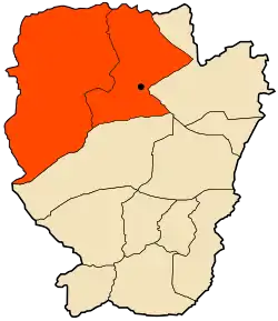 Map of Algeria highlighting Naâma Province