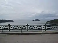 Looking west towards Deception Pass strait from the top of the bridge