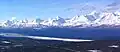 Delta River and the Alaska Range with McGinnis Peak to the right.