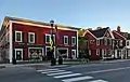 The Depot Street building is on the left; the main inn's western section is on the right