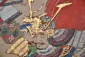 Painting of Mogami Yoshiaki from the Battle of Hasedo standing screen, mid Edo period