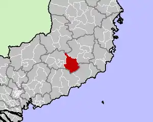 Location in Lâm Đồng province