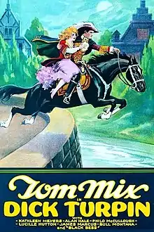 Image of the film poster showing a rider with a girl on a horse