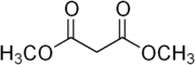 Skeletal formula of dimethyl malonate