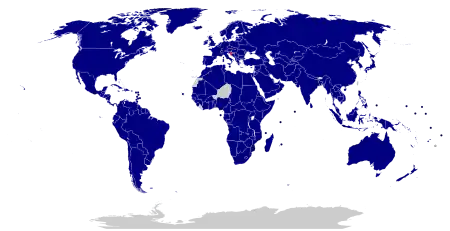 Countries which Croatia has diplomatic relations with