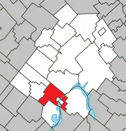 Location within Les Appalaches RCM.