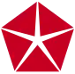 Red Chrysler Pentastar logo, 1966–1996