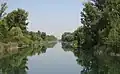 Danube–Oder Canal, finished part near Vienna at Lobaustraße