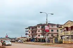 View of a high street in Dormaa Ahenkro