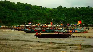 Fishing Canoes in Down Beach, Limbe