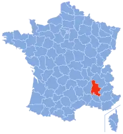 Location of Drôme in France